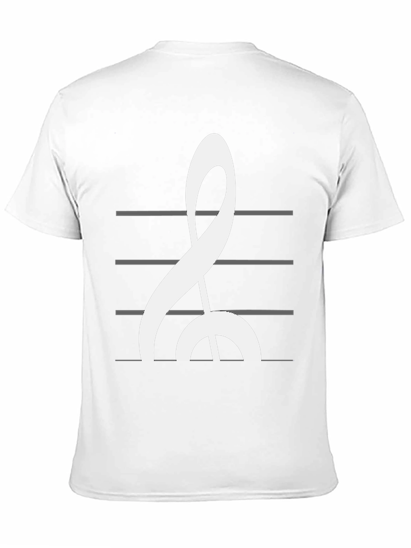 Black Musical Treble Clef Graphic Tee view 11
