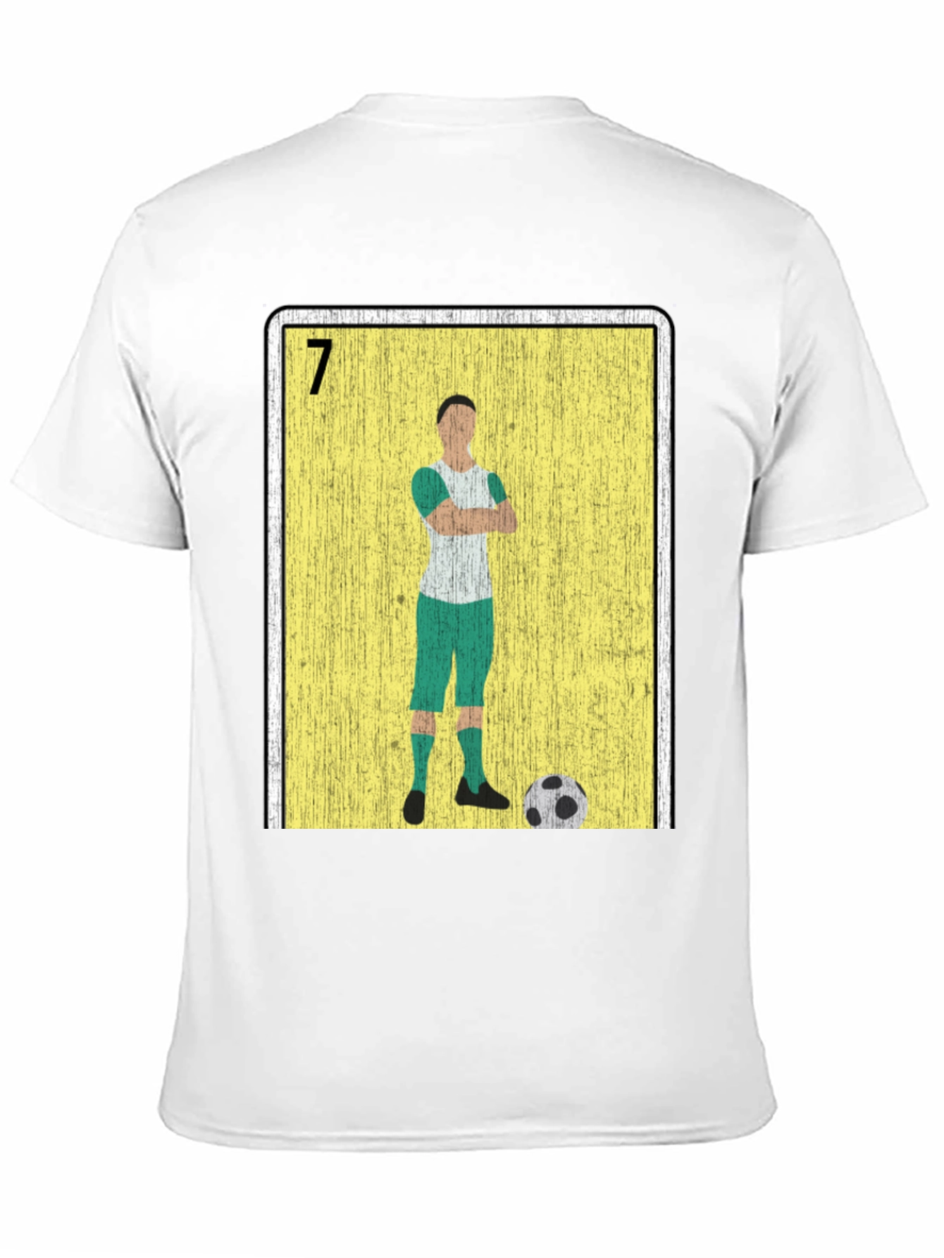 Black Soccer Player Loteria Card Graphic T-Shirt view 11