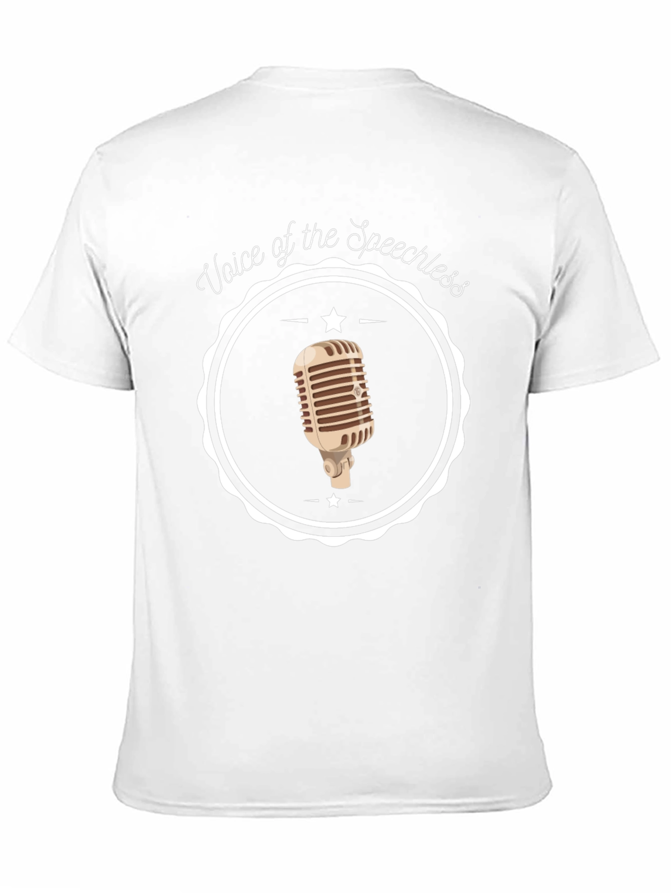 Black Voice of the Speechless Microphone Graphic Tee view 11