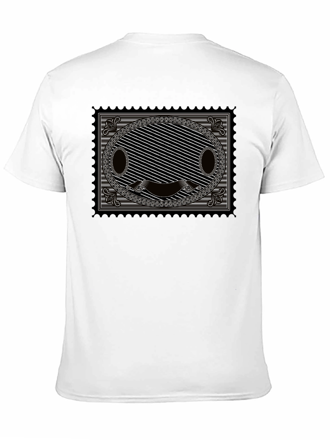 Black Novelty Stamp Style Graphic Tee view 11