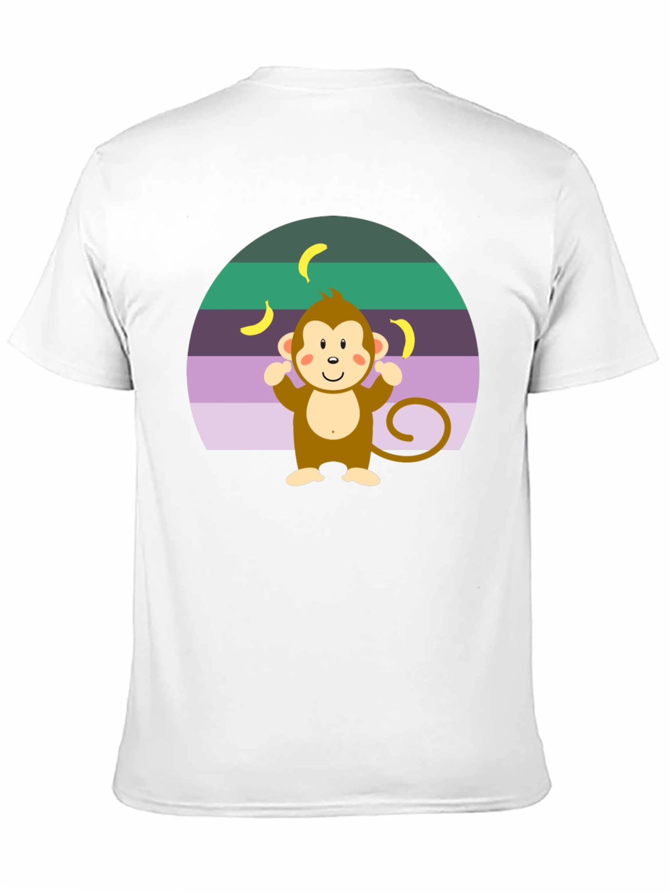 Black Monkey Banana T-Shirt Funny Cartoon view 11