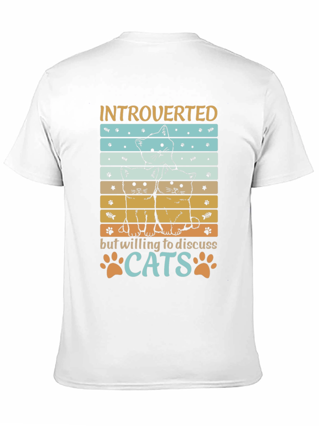 Black Introverted Cats Graphic Tee - Soft Cotton Blend view 11