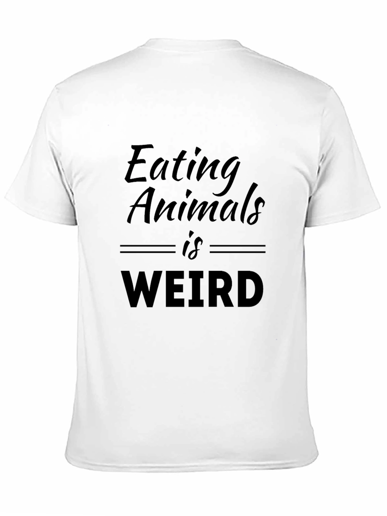 Black Eating Animals is Weird T-Shirt view 11