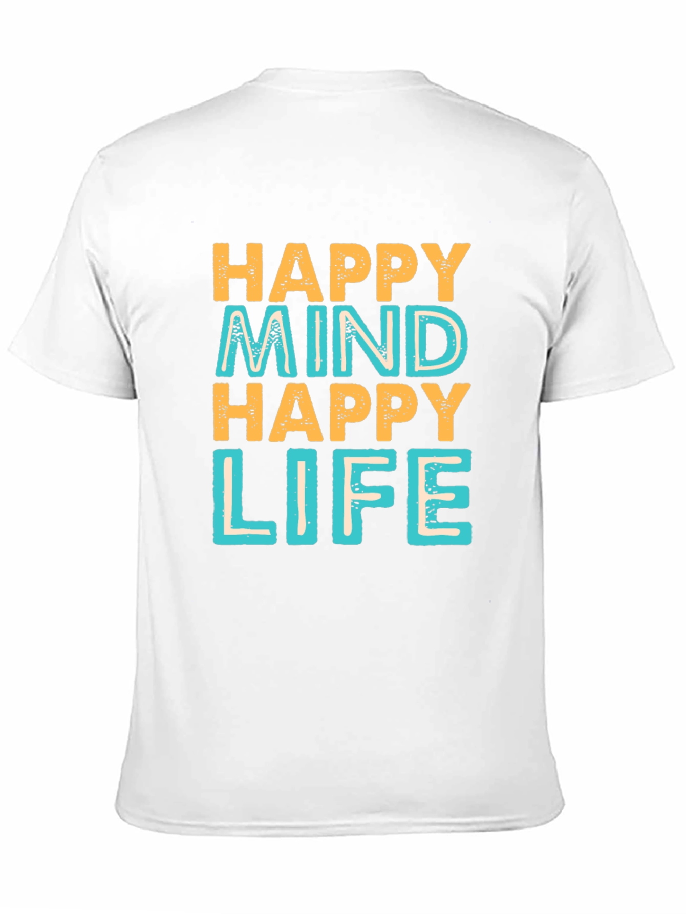 Black Happy Mind Happy Life Graphic Tee view 11