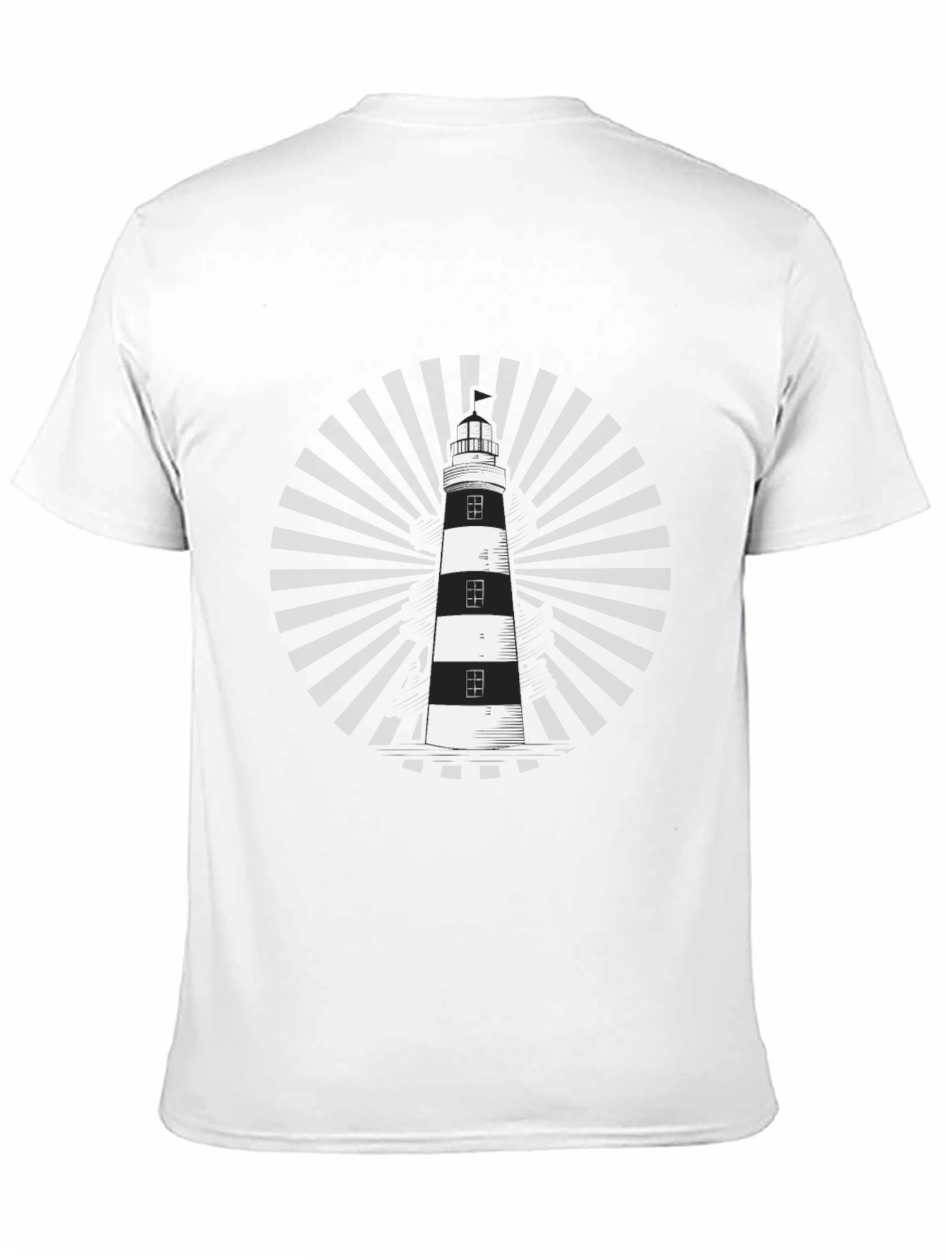 Black Lighthouse Graphic Tee - Black Cotton Shirt view 11