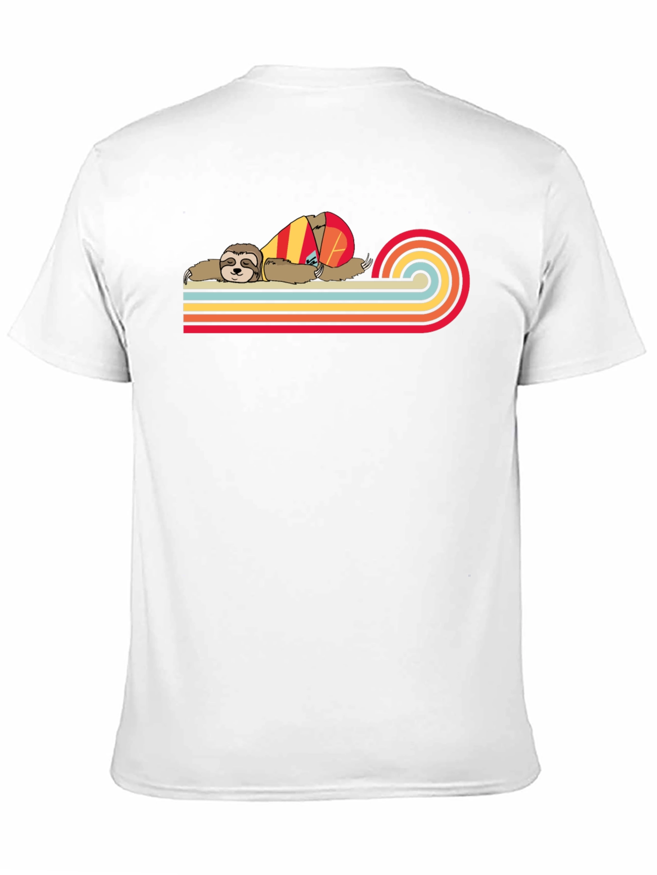 Black Retro Sloth T-Shirt - Relaxed Style view 11