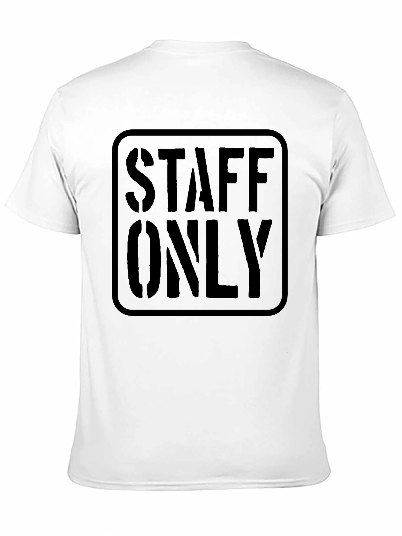 Black Staff Only Graphic T-Shirt - Black Tee view 11