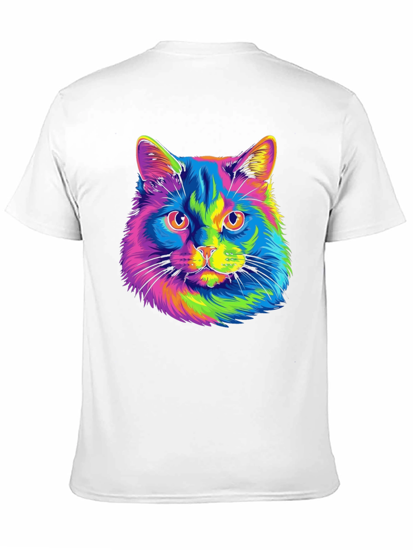 Black Rainbow Cat Graphic T-Shirt view 11