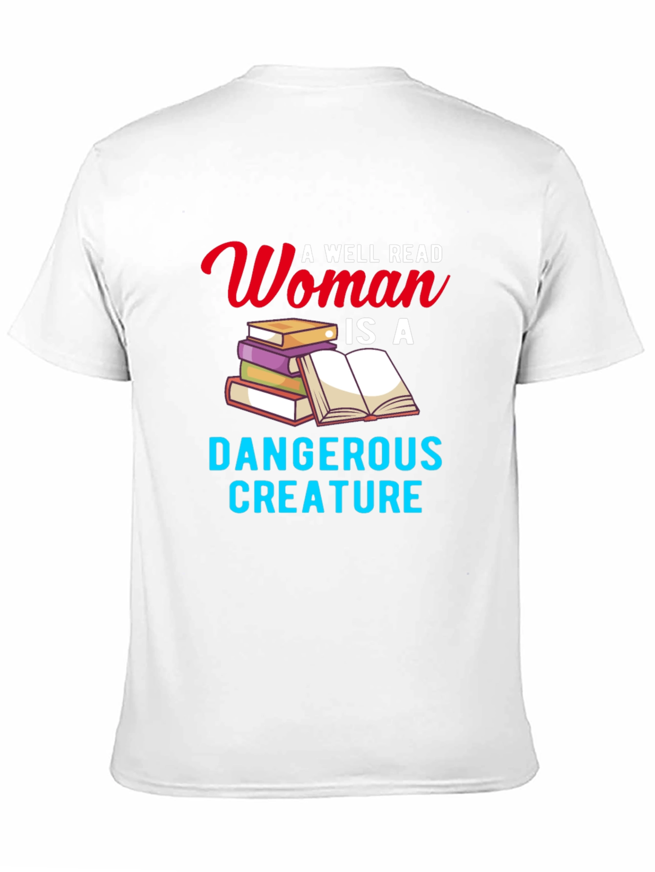 Black A Well Read Woman T-Shirt Book Lover Novelty Graphic Tee view 11