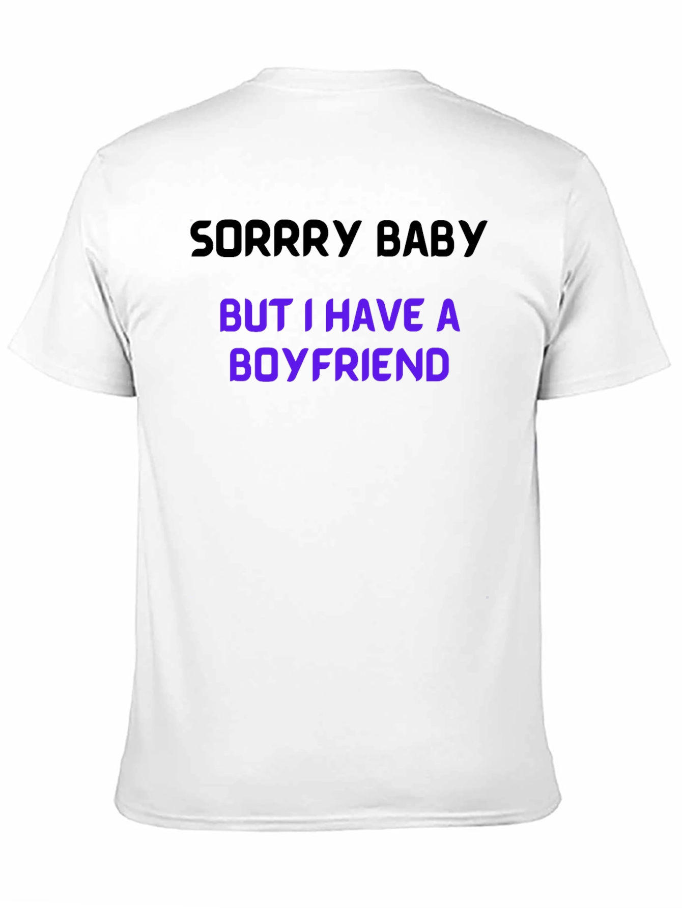 Black Sorry Baby Boyfriend Graphic Tee view 11