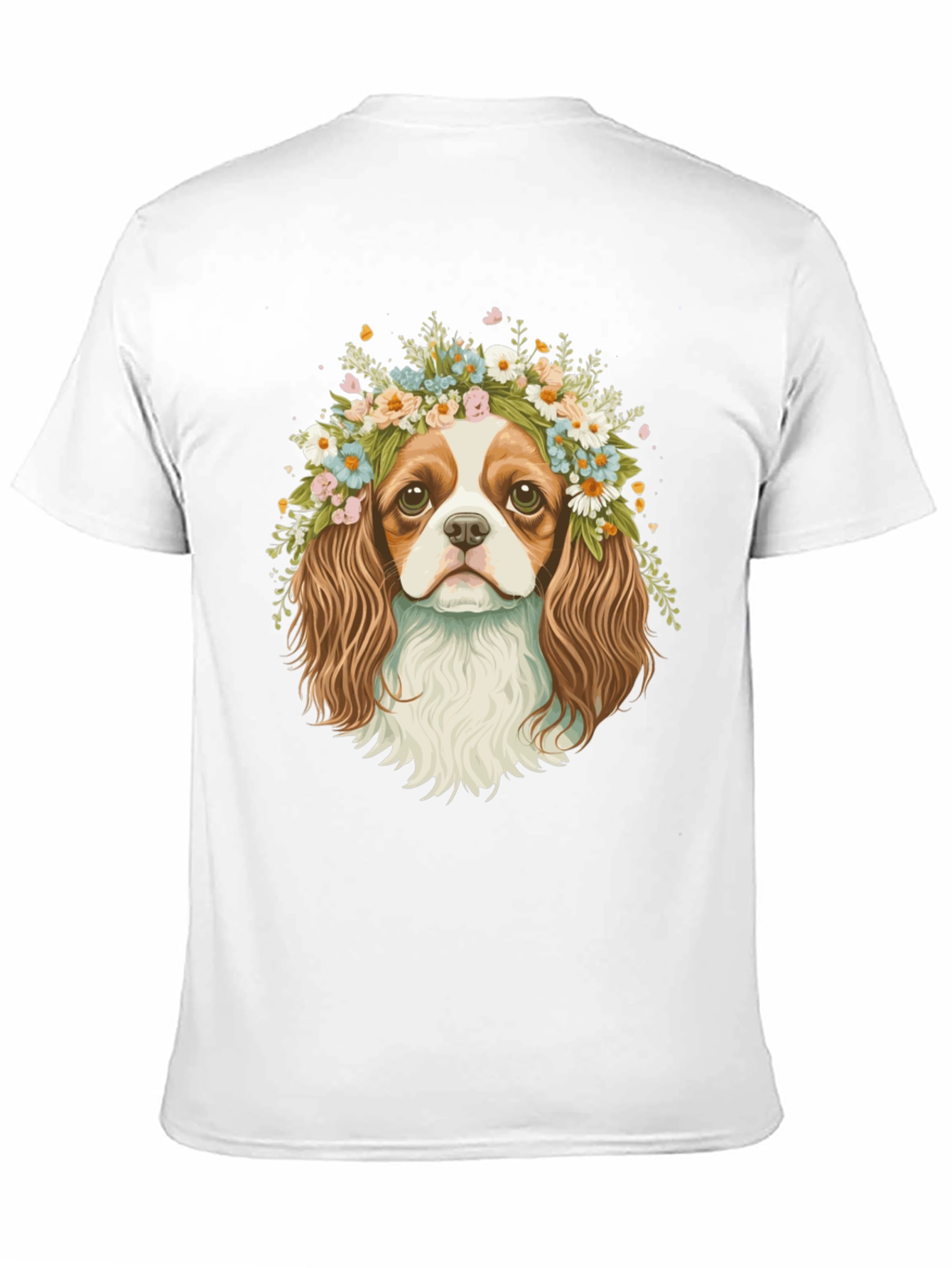 Dog with Flower Crown Graphic Tee - 11