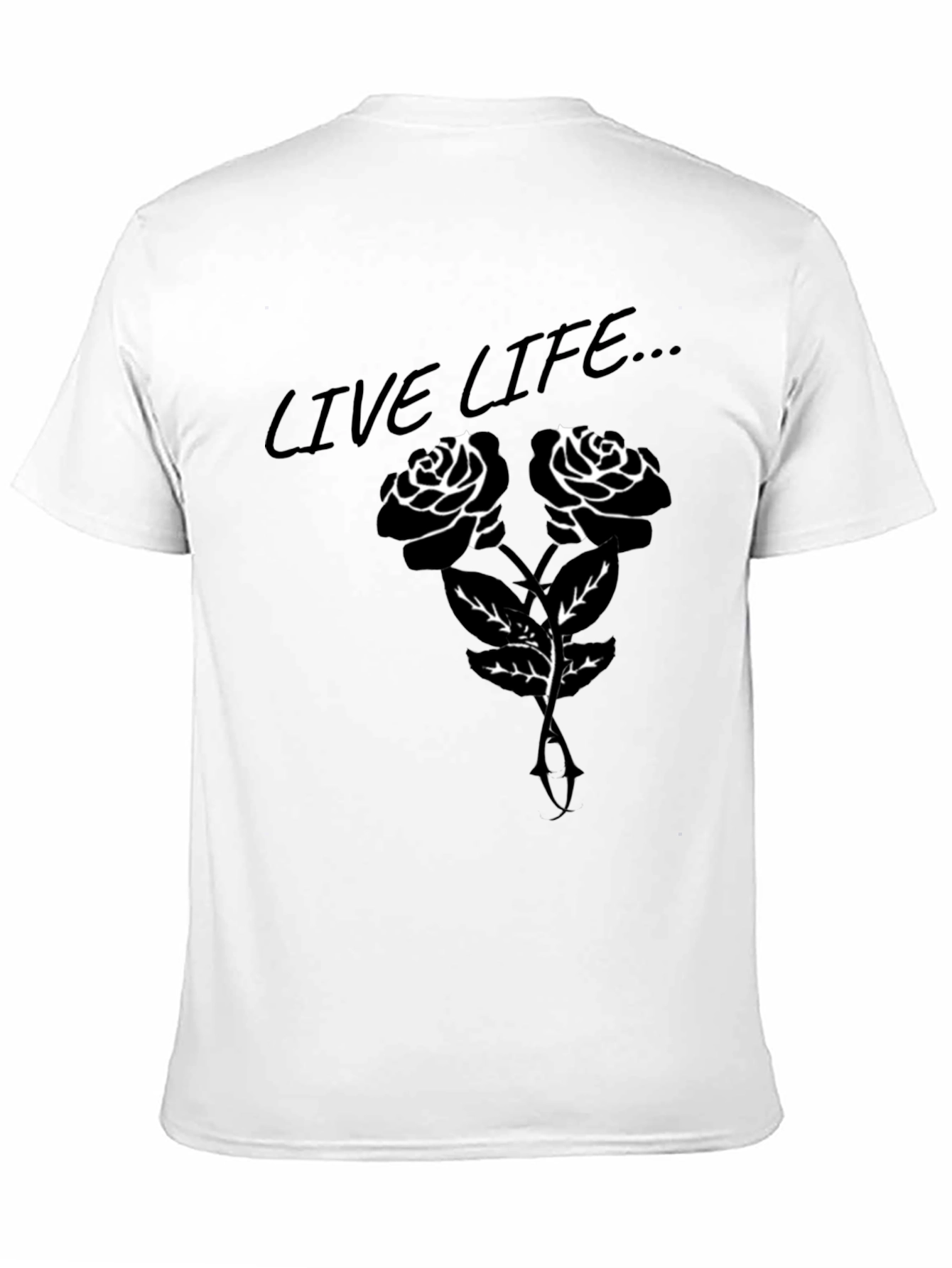 Black Live Life Rose Graphic T-Shirt view 11