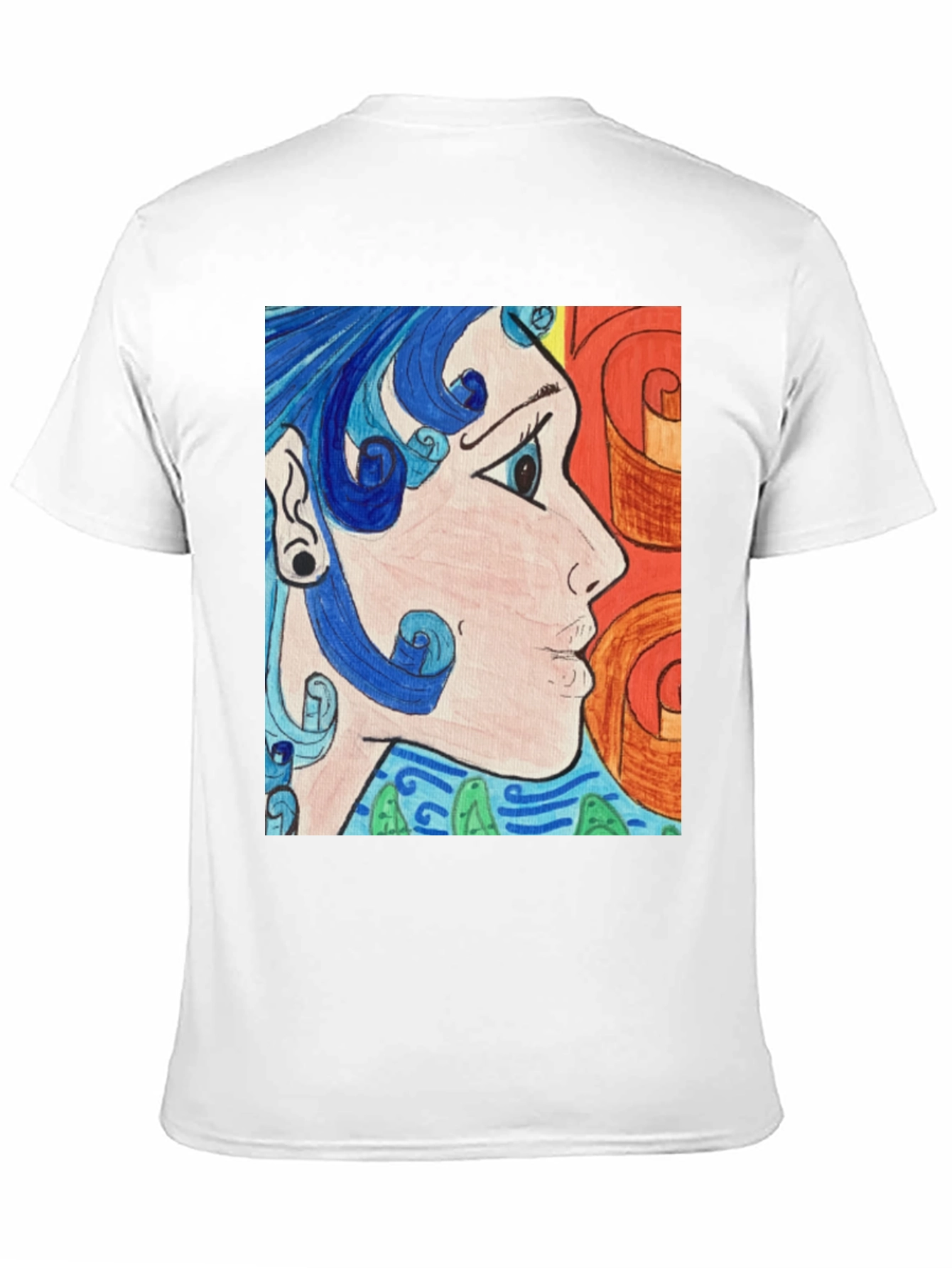 Black Abstract Art Graphic Tee - Black Unisex Shirt view 11