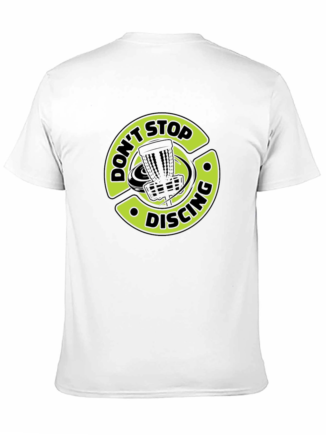 Black Don't Stop Discing T-Shirt, Disc Golf Apparel view 11