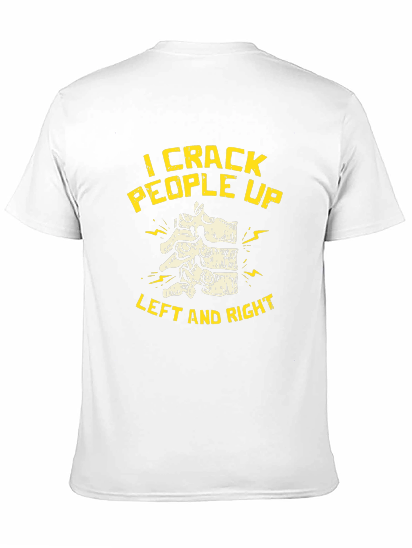 Black Chiropractor "I Crack People Up" Black T-Shirt view 11