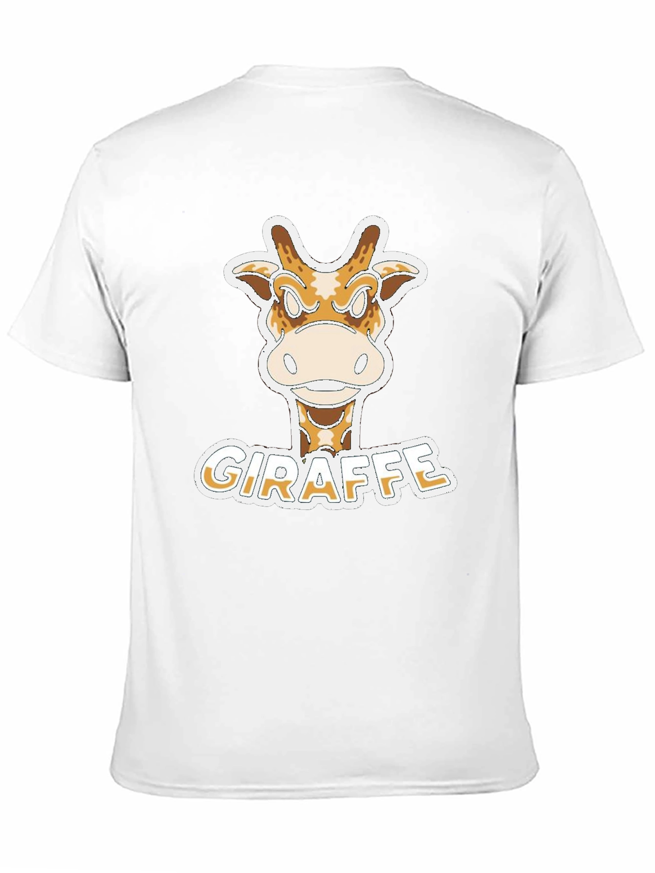Black Funny Giraffe Cartoon T-Shirt - Novelty Graphic Tee view 11