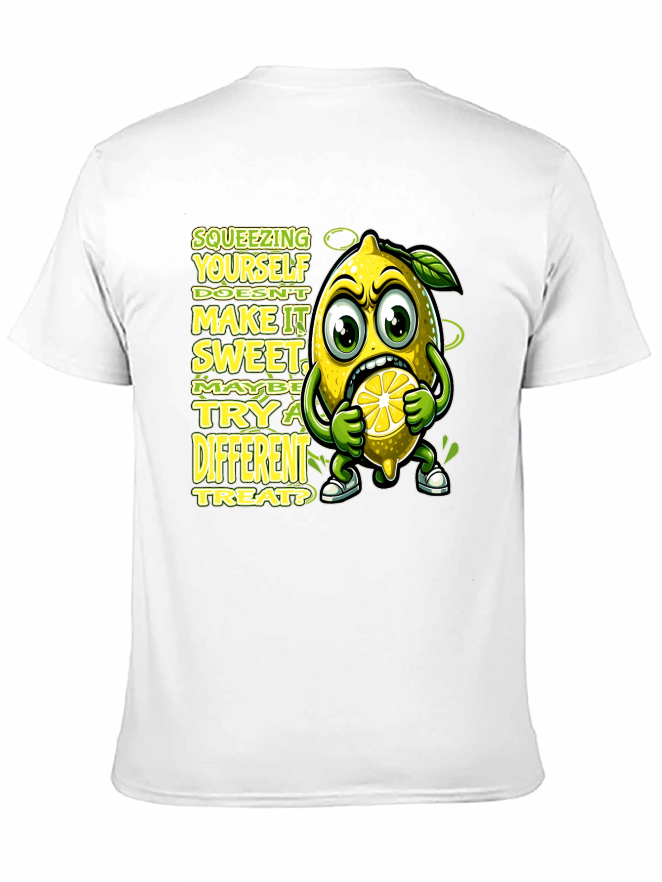 Black Lemon Graphic Tee: Squeezing Yourself Doesn't Make It Sweet view 11