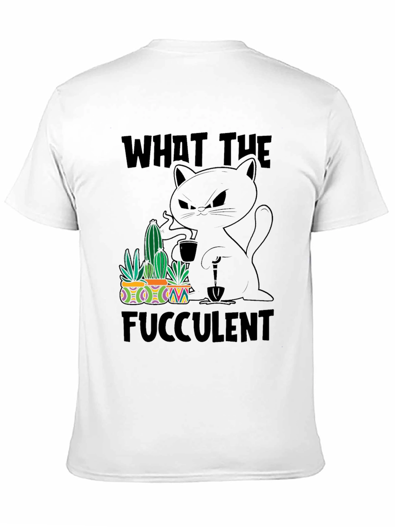 Black What the Fucculent T-Shirt view 11