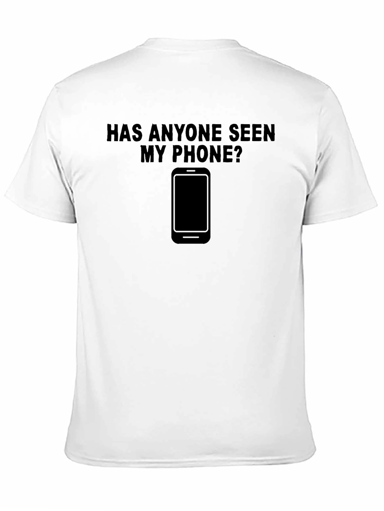 Black Lost Phone T-Shirt - Funny Graphic Tee view 11