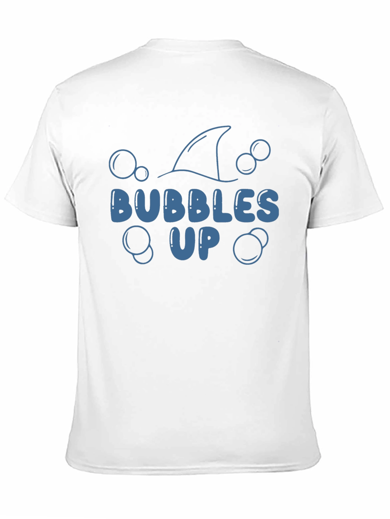 Black Bubbles Up T-Shirt - Shark Fin Design view 11