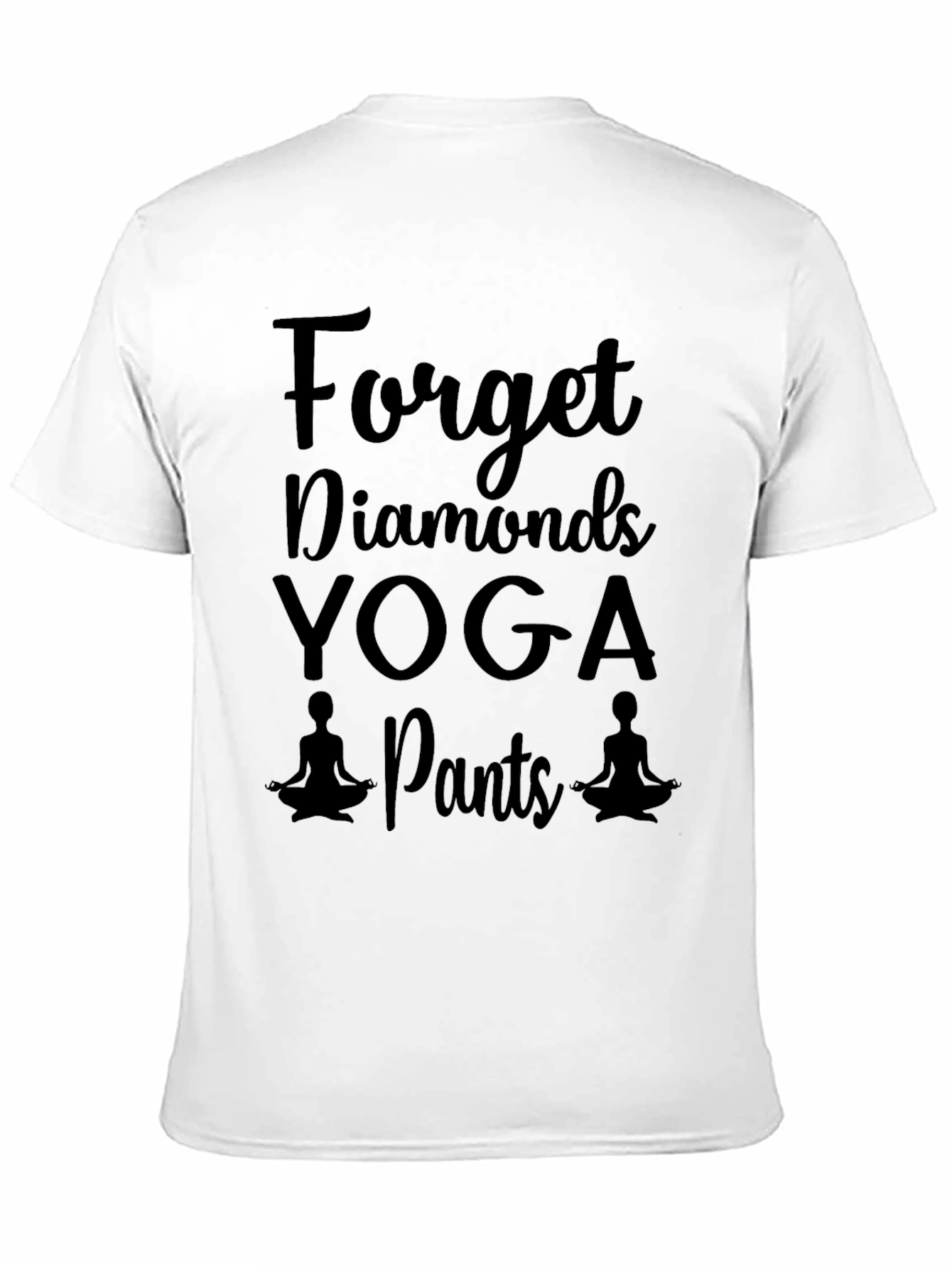 Black Forget Diamonds Yoga Pants Graphic T-Shirt view 11