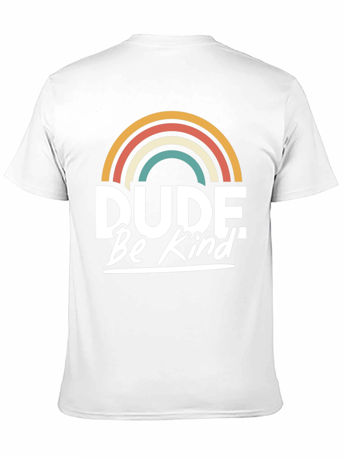 Black Dude Be Kind T-Shirt - Retro Rainbow Graphic Tee view 11