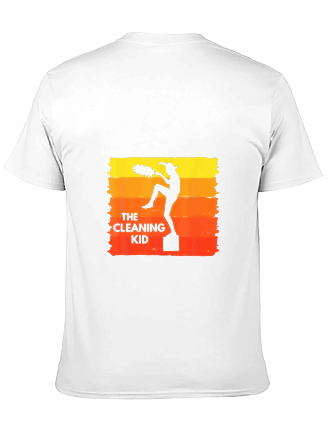 Black The Cleaning Kid Retro T-Shirt view 11