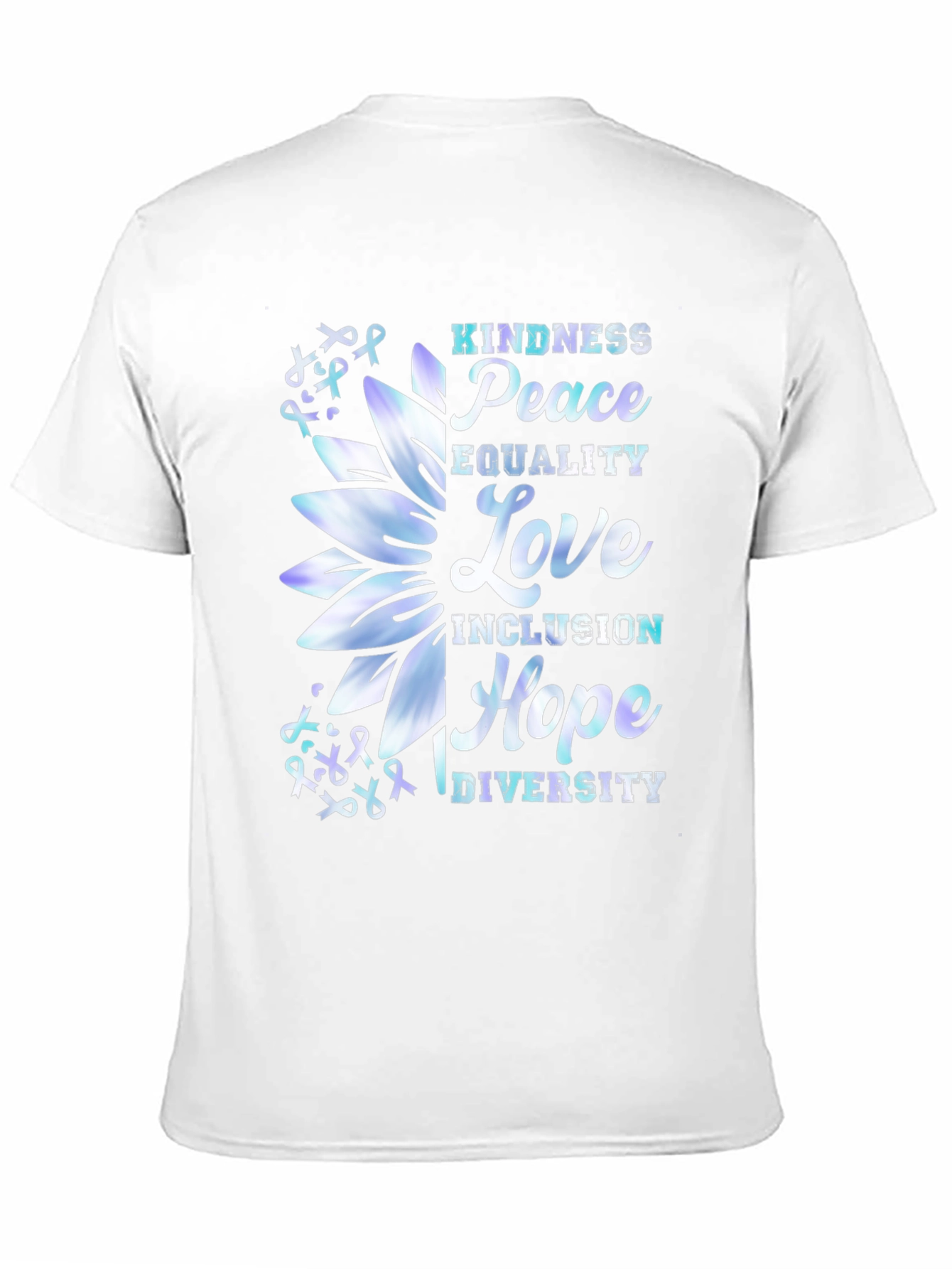 Black Kindness Peace Love Graphic T-Shirt view 11