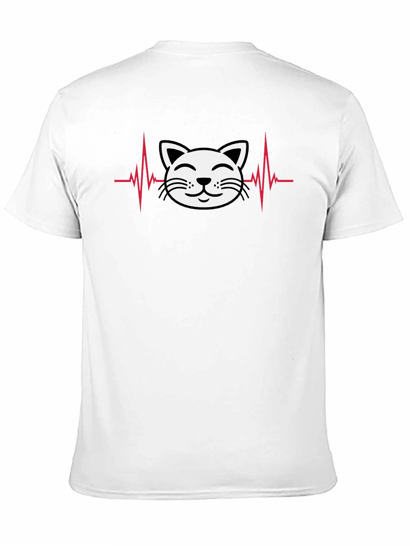 Black Cat Heartbeat T-Shirt - Cute & Stylish! view 11