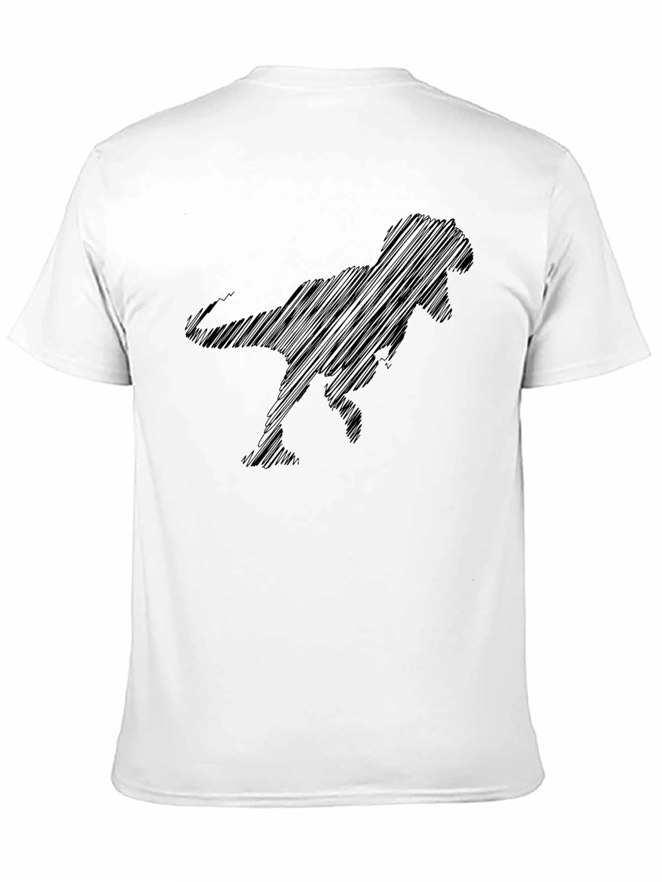 Black Men's Black T-Rex Graphic Tee - Casual Style view 11