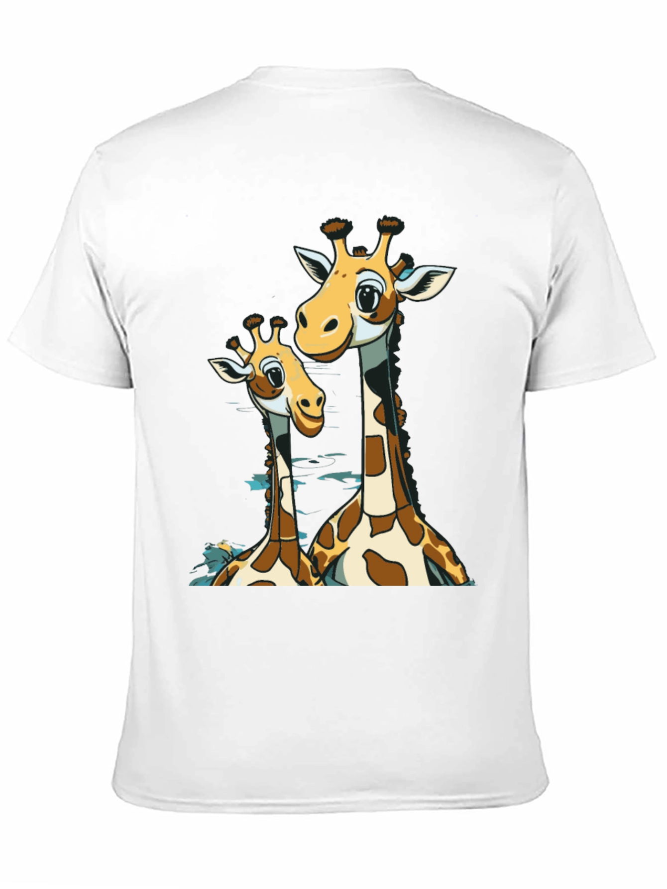 Black Giraffe Lover Black T-Shirt view 11