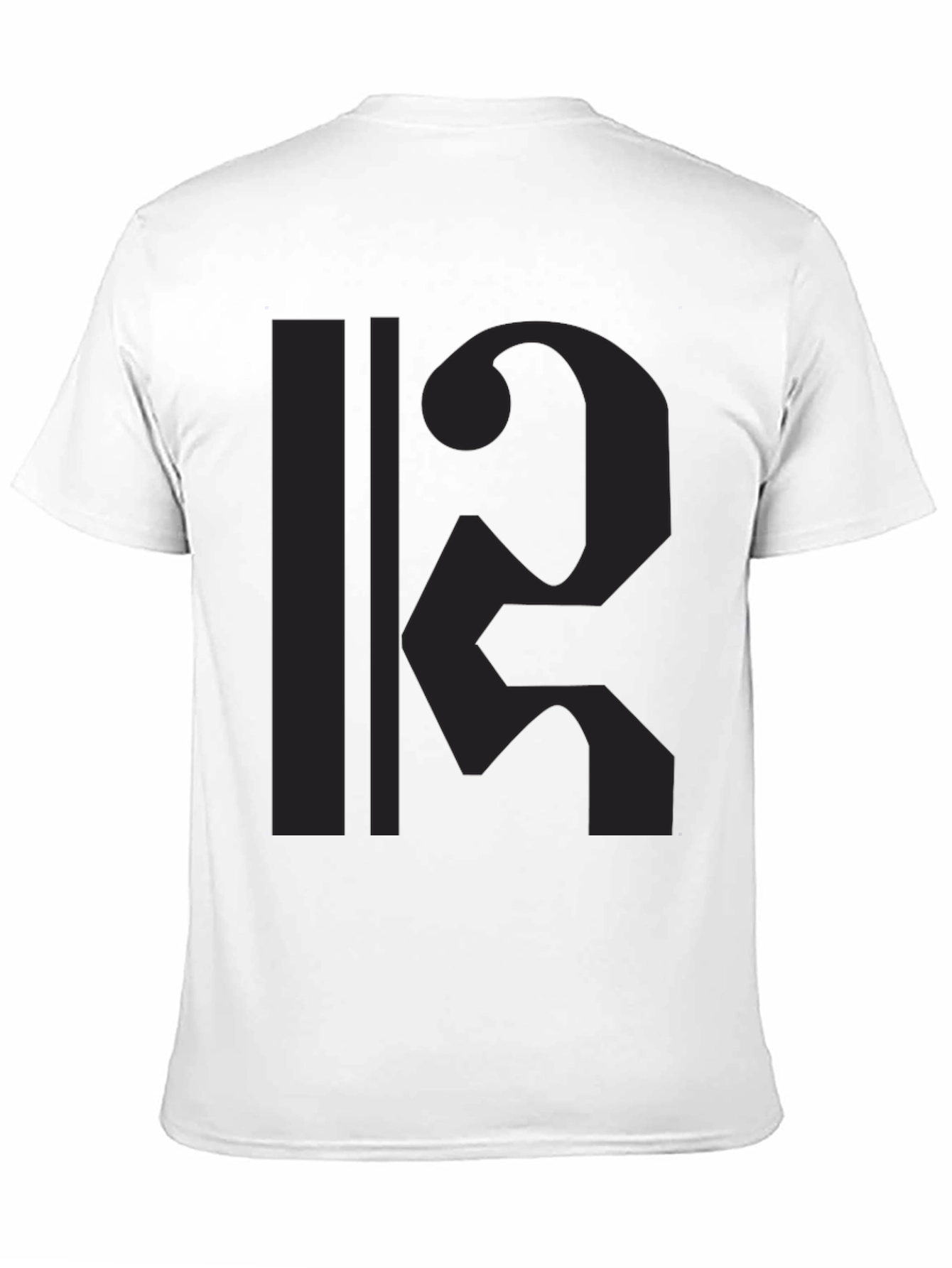 Black Abstract Graphic Print Tee - Black view 11