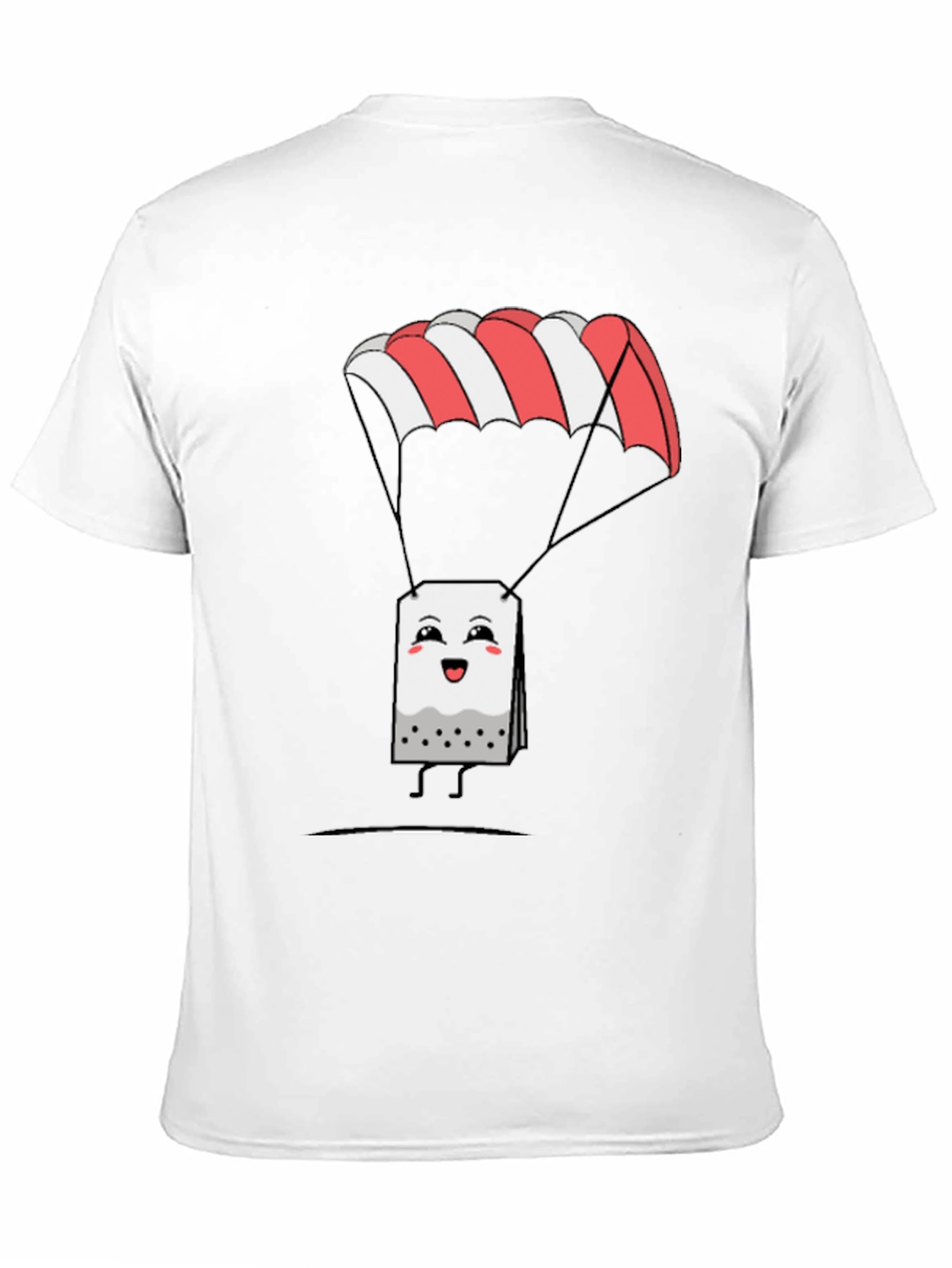 Black Parachute Tea Bag Graphic T-Shirt view 11