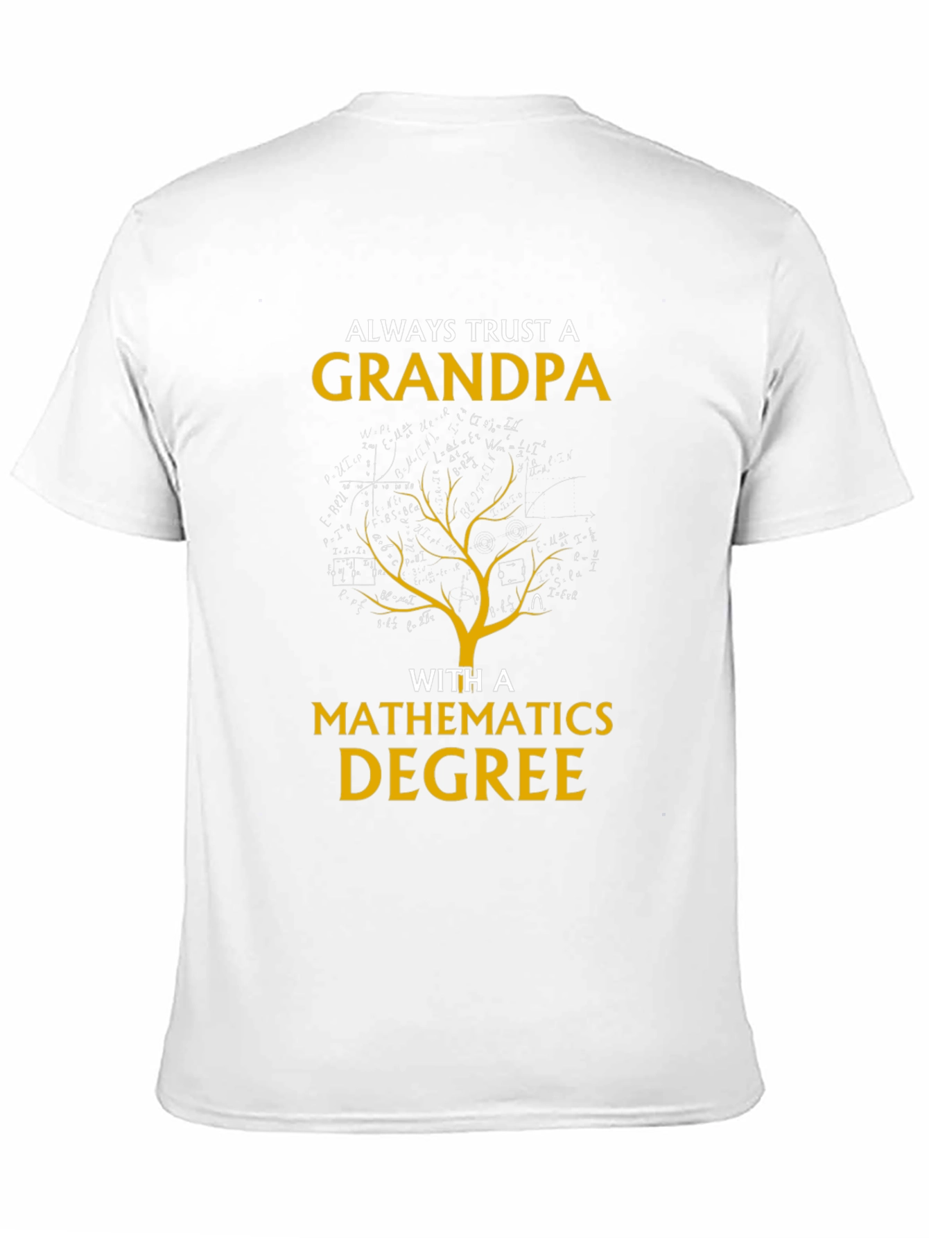 Black Grandpa Mathematics Degree Graphic Tee view 11