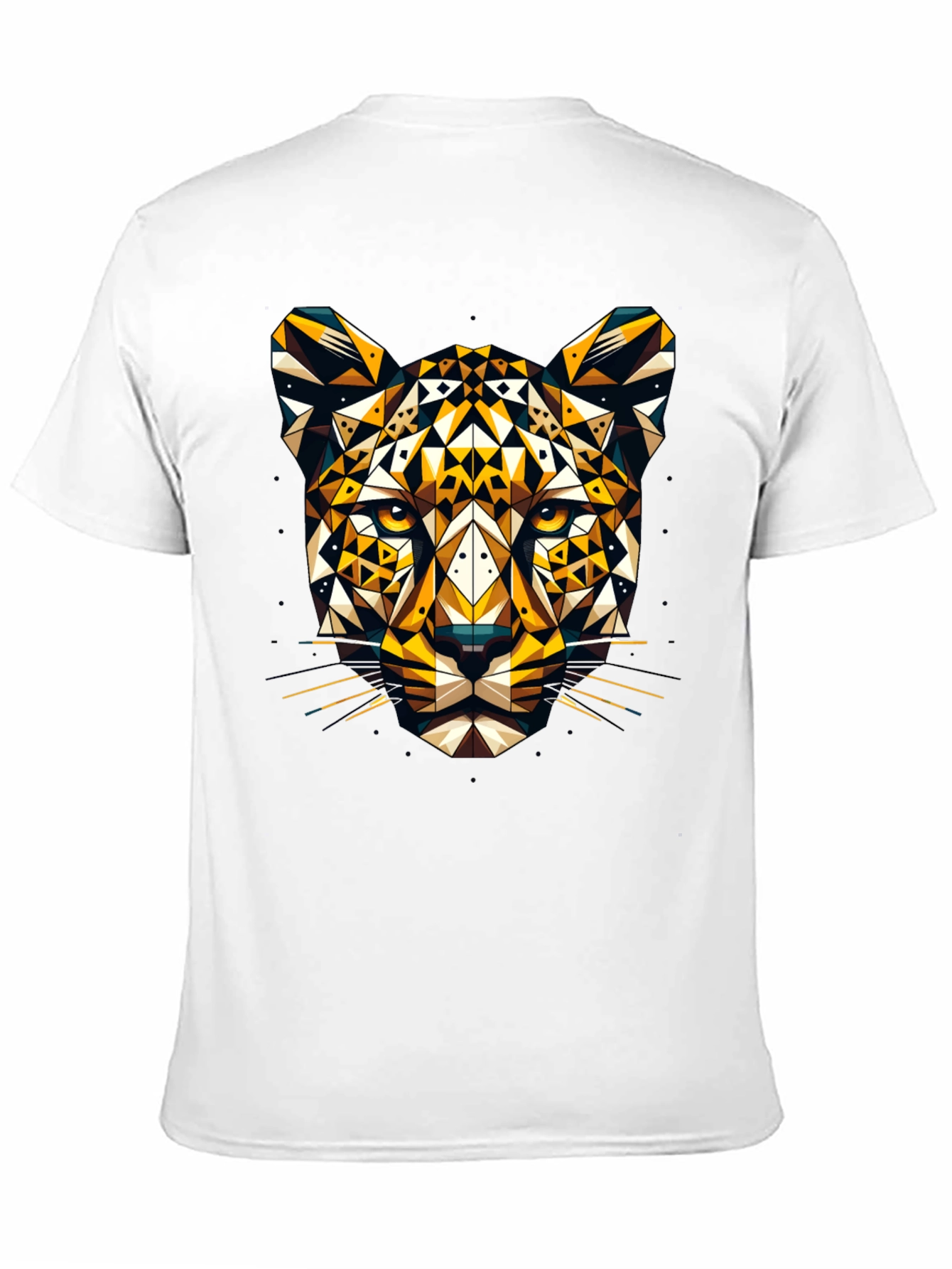 Black Geometric Leopard Graphic Tee - Black view 11