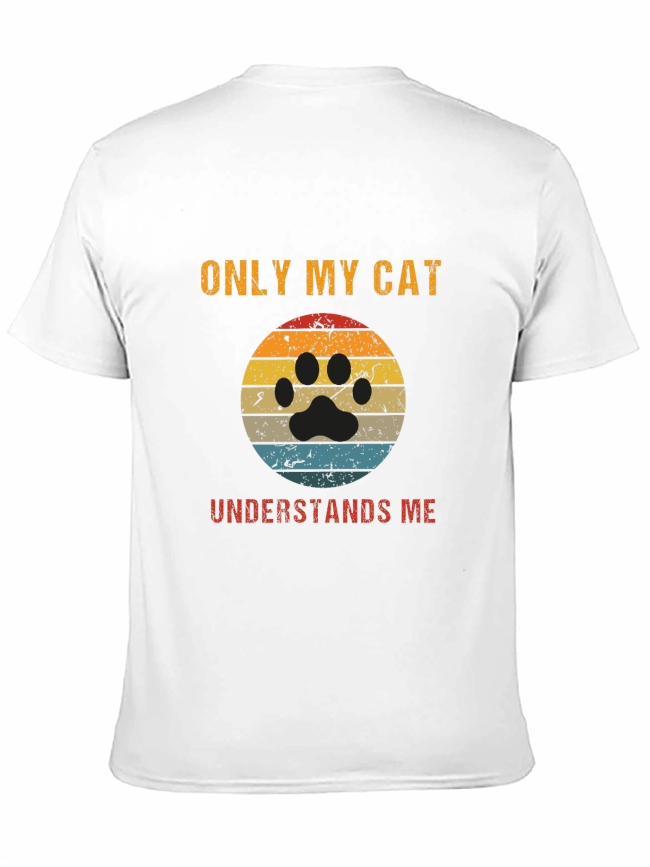 Black Only My Cat Understands Me T-Shirt view 11