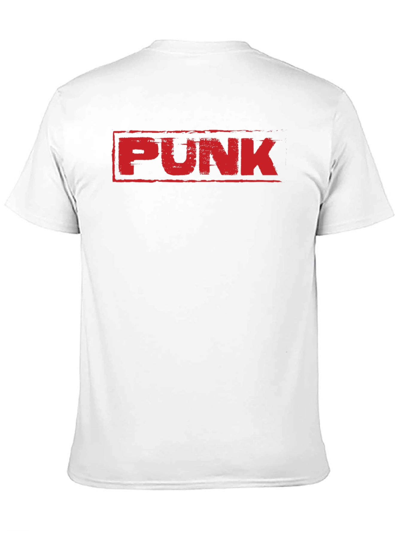 Punk Graphic T-Shirt - Bold Red Print on Black - 11