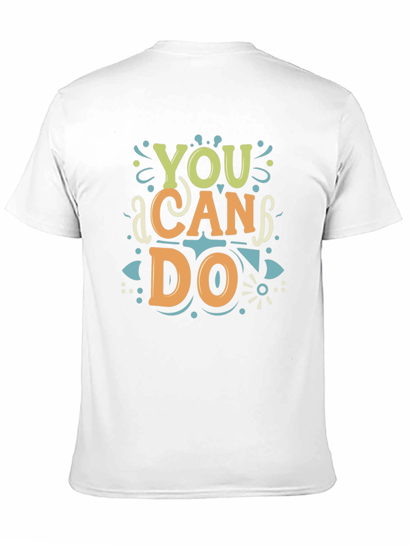 Black You Can Do It Graphic Tee - Black Short Sleeve Cotton T-Shirt view 11