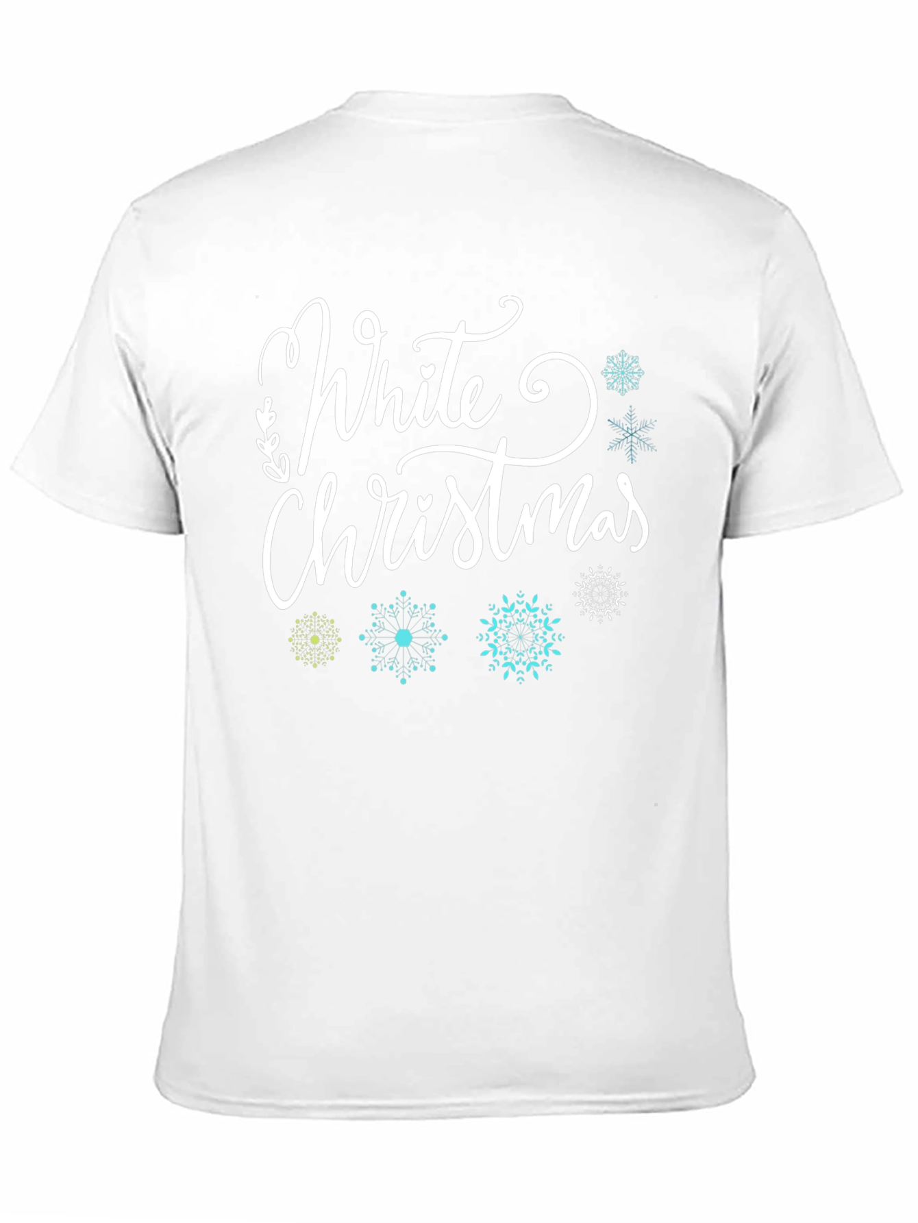 Black White Christmas Snowflake Graphic Tee - Festive Holiday Shirt view 11