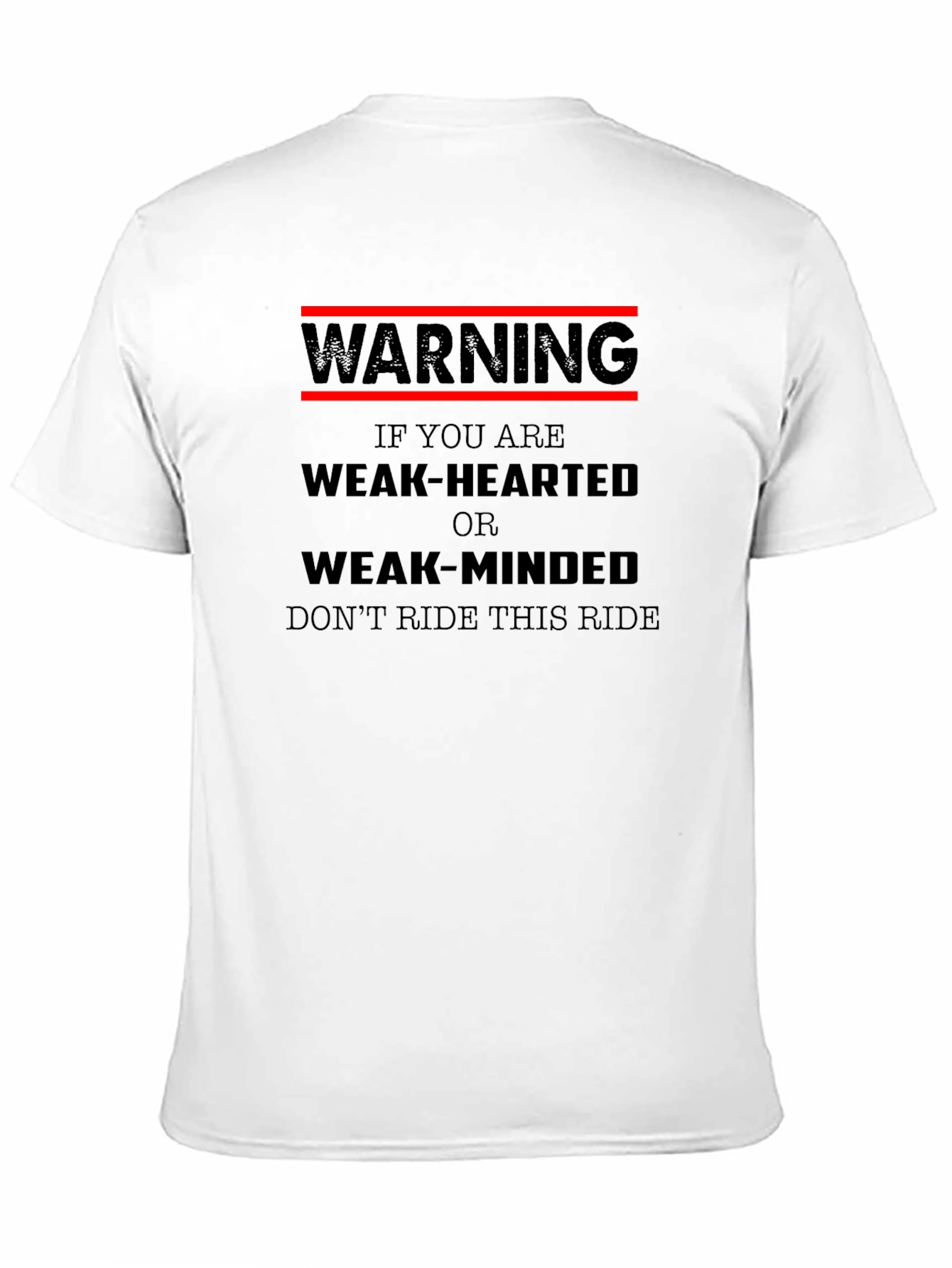 Black Warning Weak-Hearted Black Graphic T-Shirt view 11