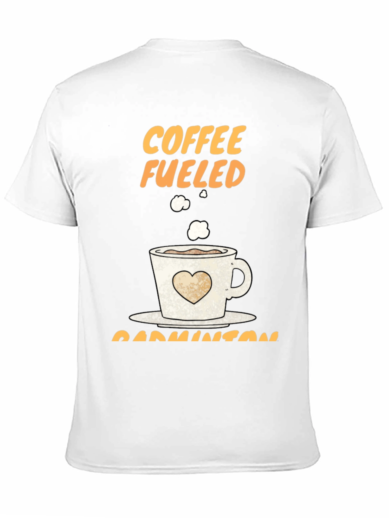 Black Coffee Fueled Badminton T-Shirt view 11