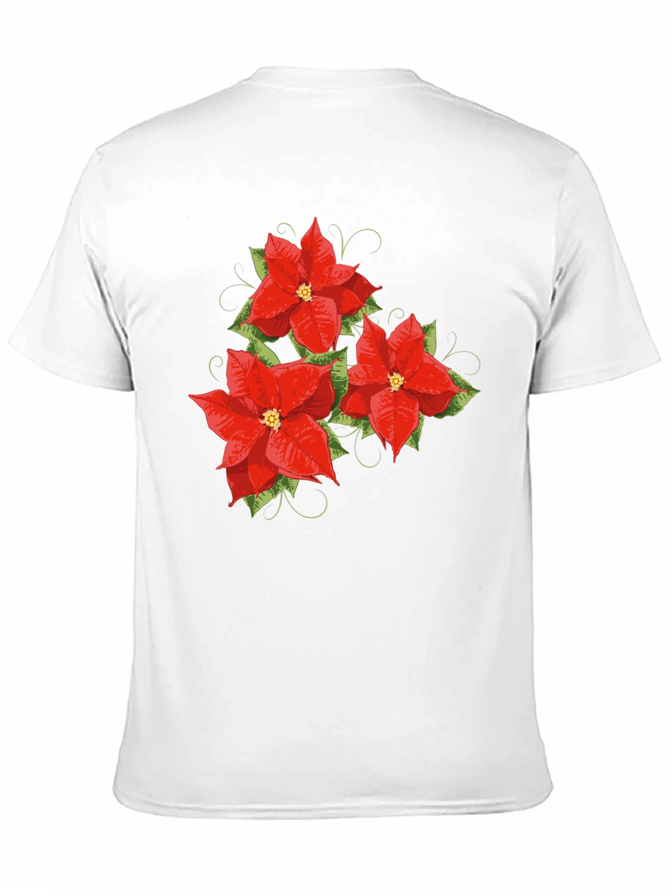 Black Floral Poinsettia Graphic Tee - Holiday Style view 11