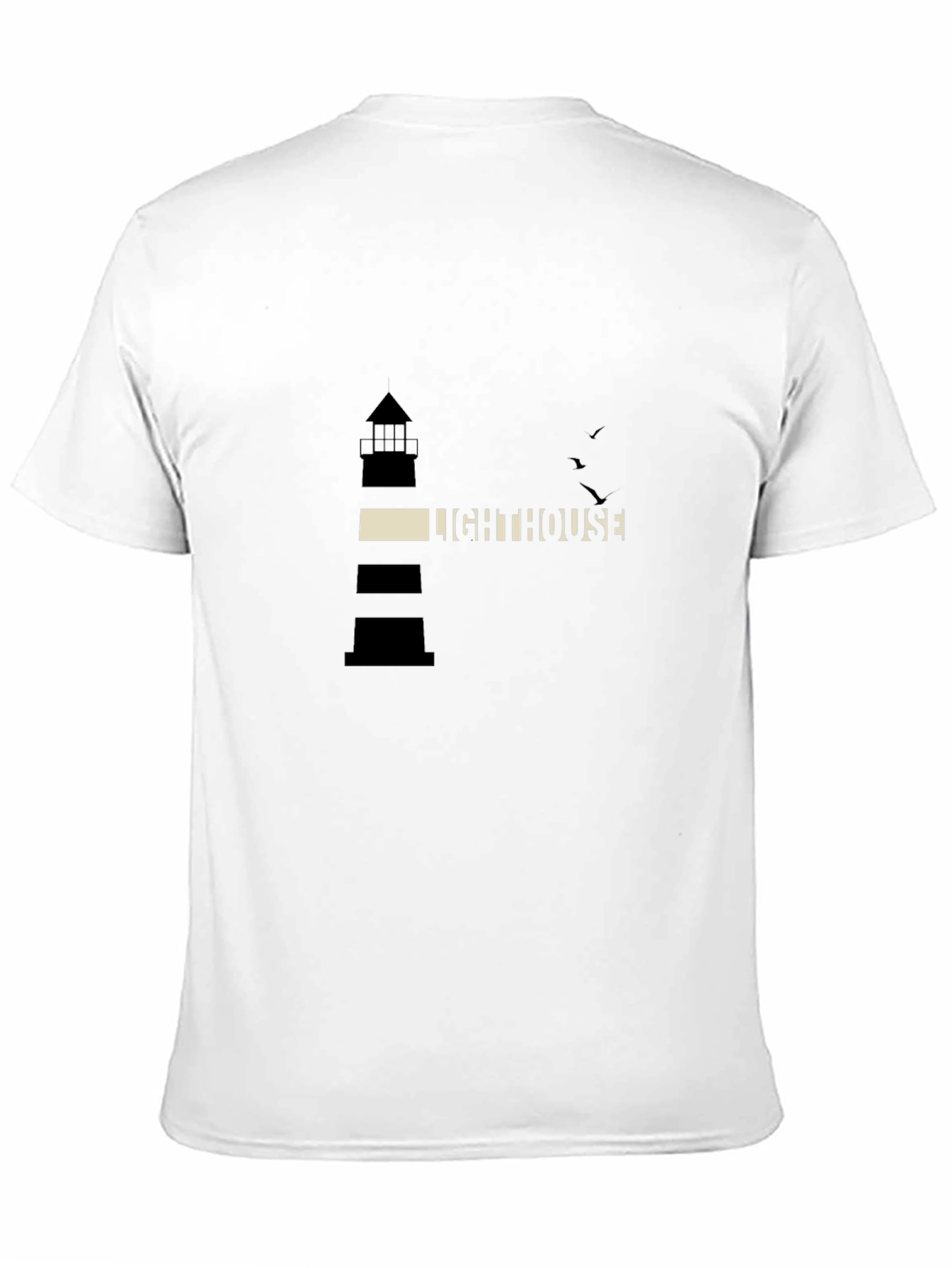 Black Lighthouse Graphic Print Black T-Shirt view 11