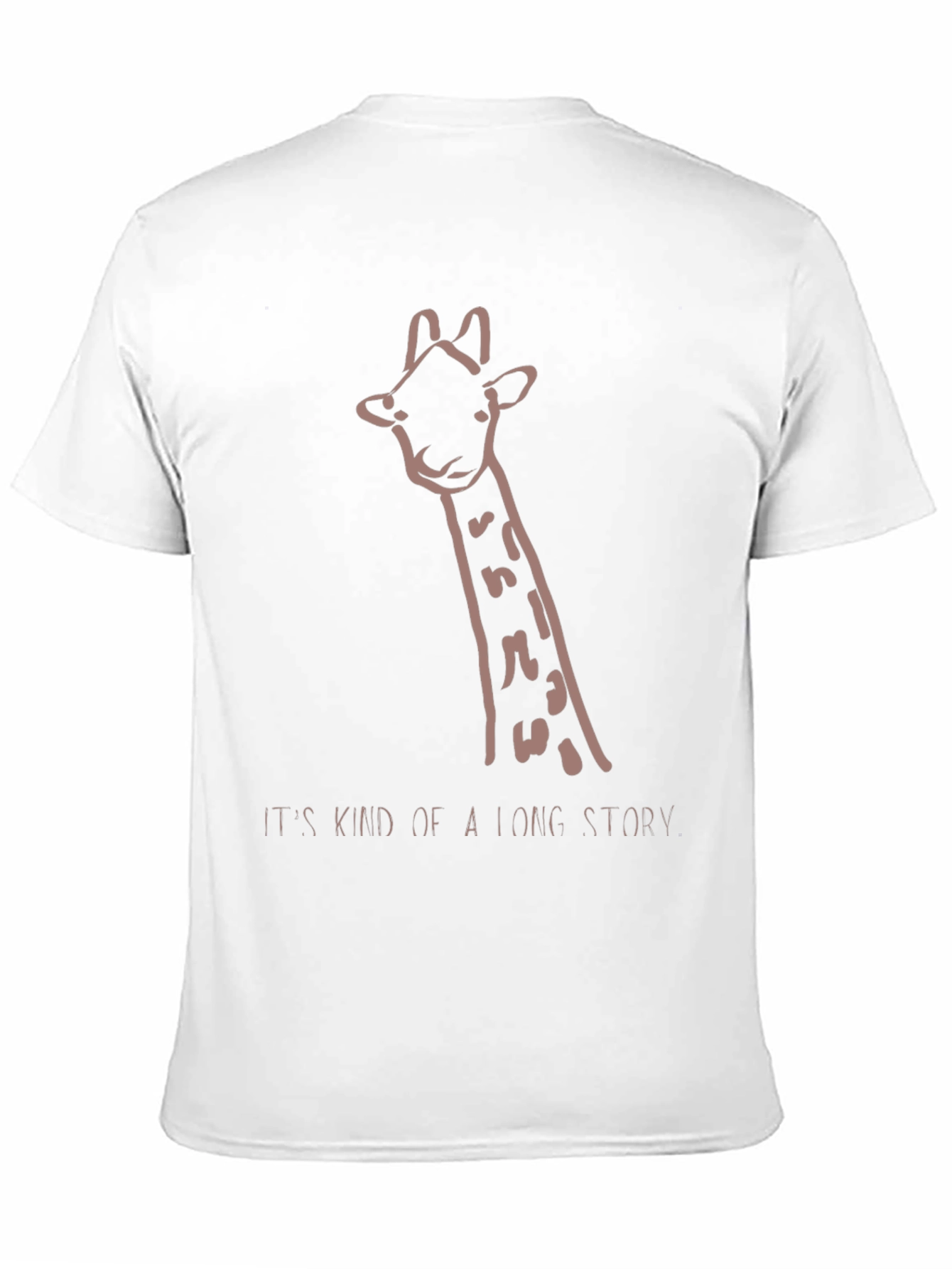 Black Giraffe Long Story Graphic Tee - Black Unisex T-Shirt view 11