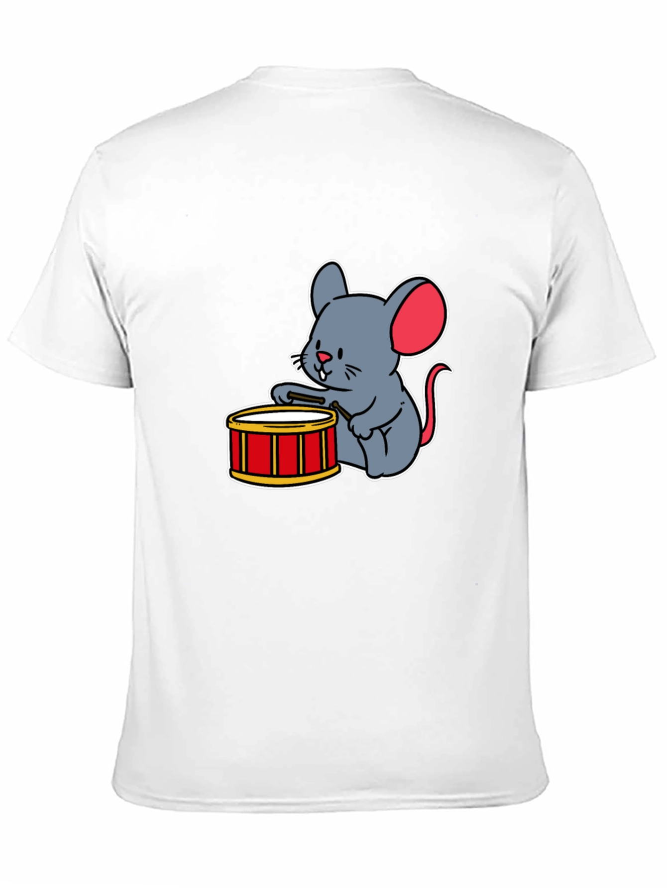 Black Mouse Drummer T-Shirt view 11