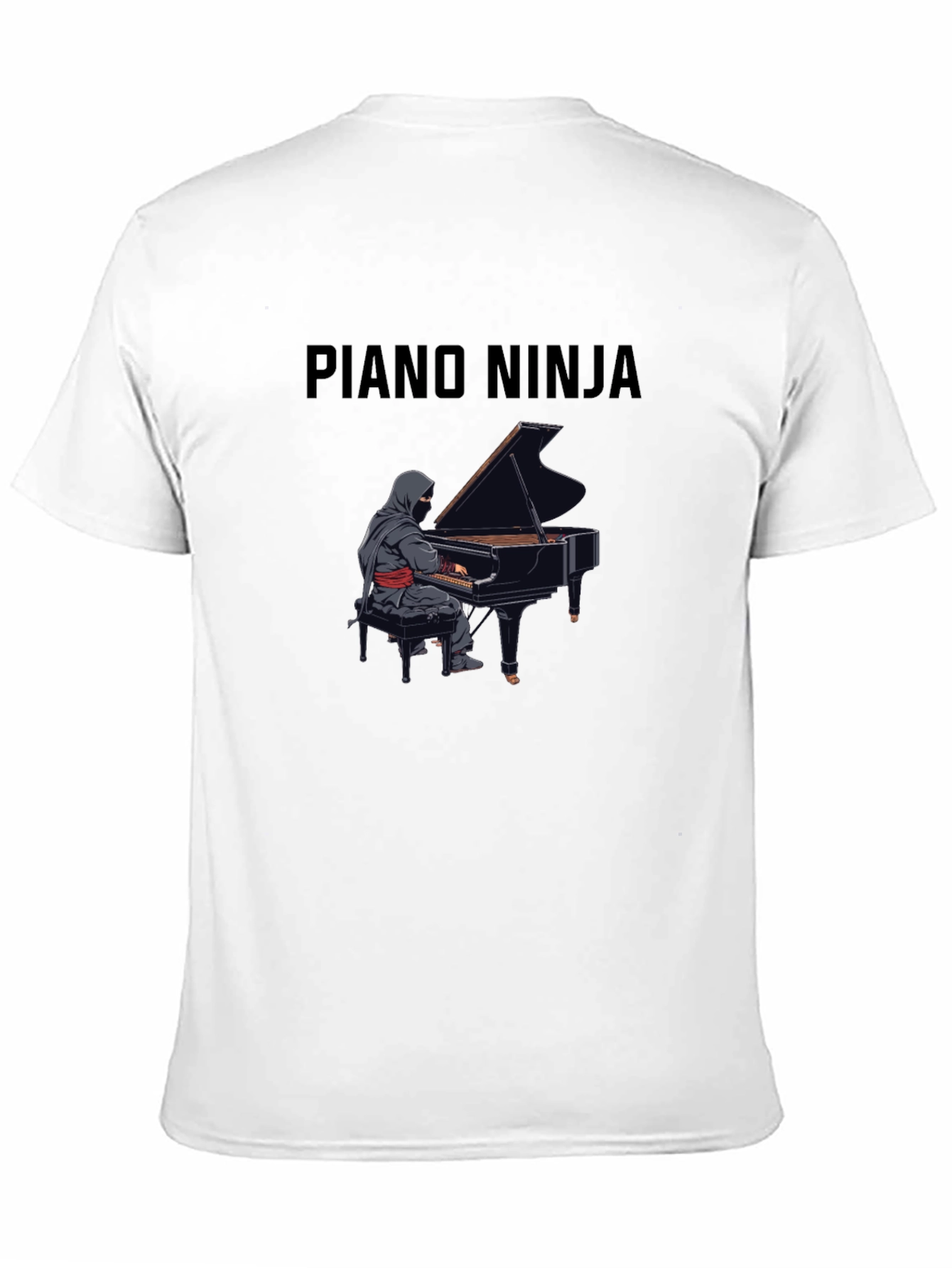 Black Piano Ninja Black T-Shirt - Musical Master Tee view 11