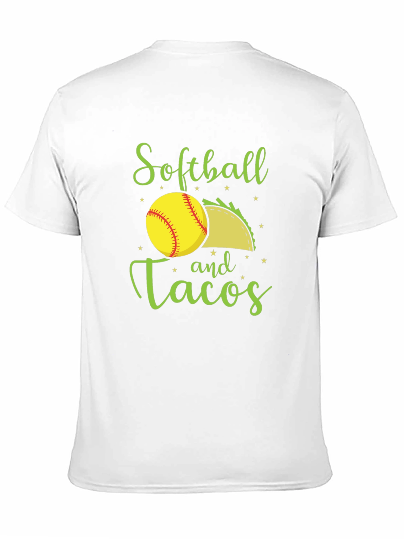 Black Softball and Tacos Black T-Shirt view 11