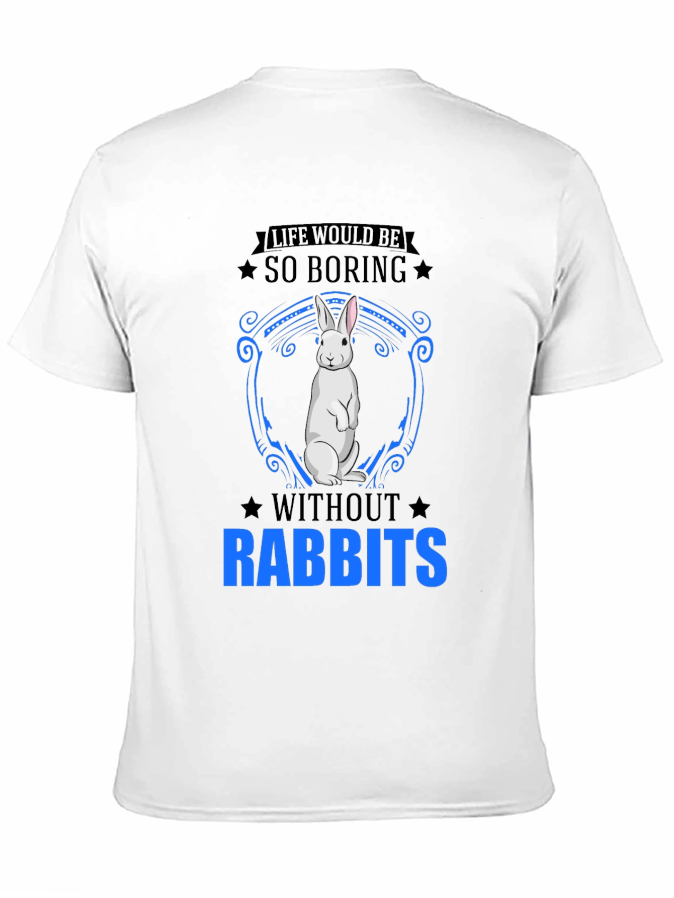 Black So Boring Without Rabbits T-Shirt view 11