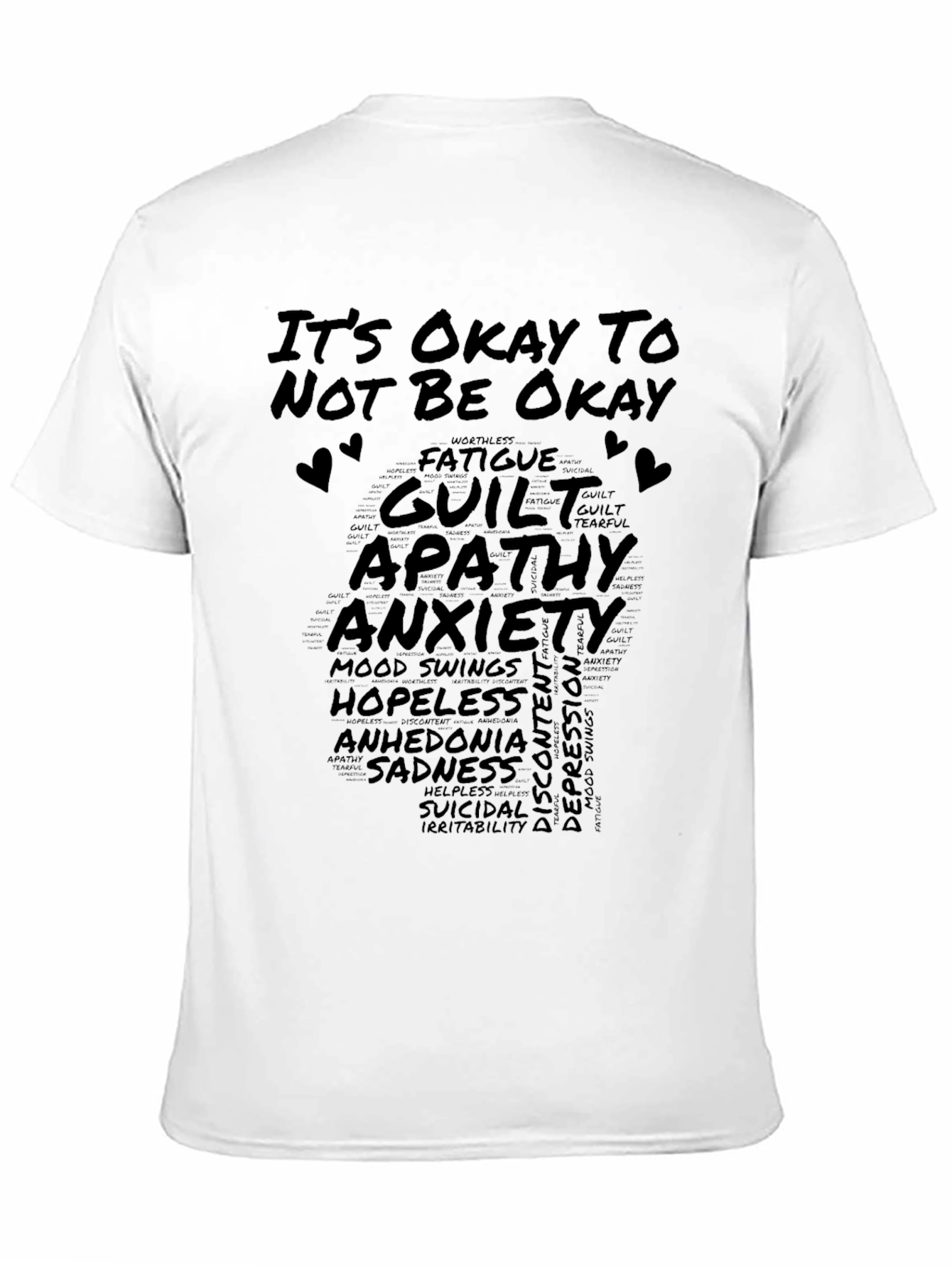 Black It's Okay To Not Be Okay Graphic Tee view 11