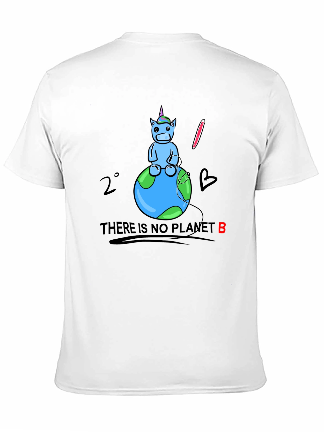 Black Save the Planet T-Shirt - Unicorn on Earth view 11
